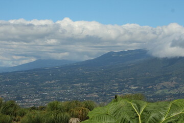 mountains and clouds