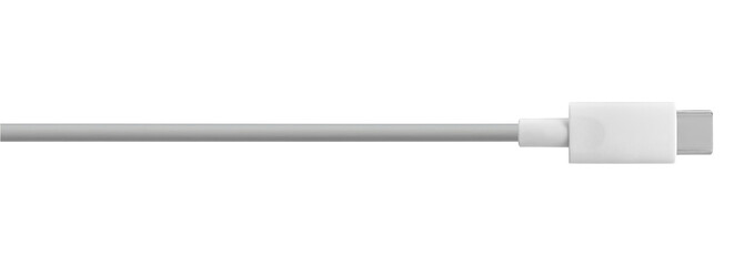 cable with Type-C connector, on white background