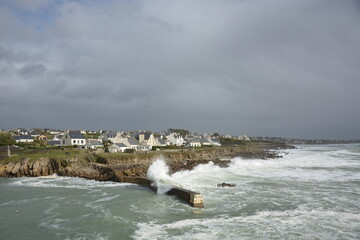 tempête sur la côte bretonne