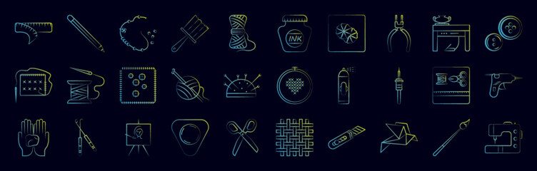 Arts and crafts nolan icons collection vector illustration design