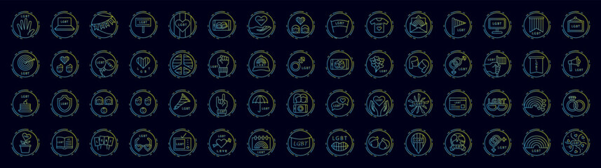 Lgbt nolan icons collection vector illustration design