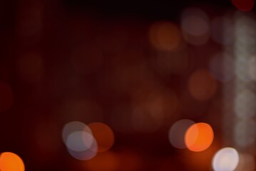 View from the high-rise window to the night city after the rain, bokeh, blurred focus, background, banner