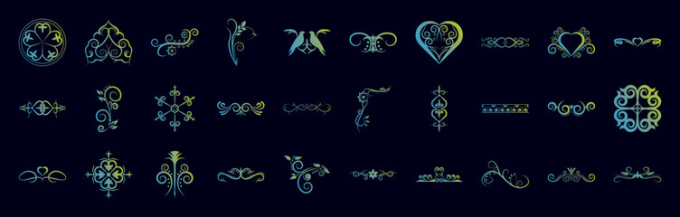 Ornaments nolan icons collection vector illustration design