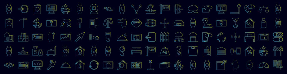 Web nolan icons collection vector illustration design