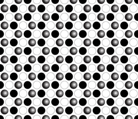 Simple balls and circles seamless vector monochrome geometry