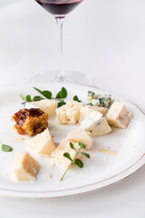 cheese plate and red wine