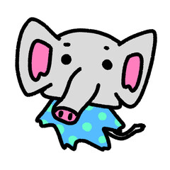 little elephant , cute cartoon isolated , graphic design for presentation, marketing, art, illustration, t-shirt design, cartoon, comic, advertising, online media