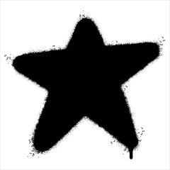Spray Painted Graffiti star icon isolated on white background. vector illustration.