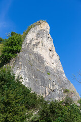 Protected limestone Landscape Cesky Kras about River Berounka, Central Bohemia, Czech Republic