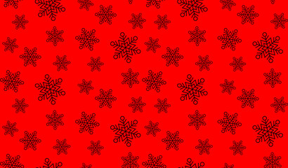 Christmas Snowfall. Falling Christmas sparkling transparent beautiful snow isolated on black background.