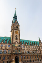 Fototapeta na wymiar Hamburg city hall or Rathaus in Hamburg, Germany