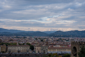 Fototapeta na wymiar View of city center of Florence city, Tuscany, Italy. Panorama