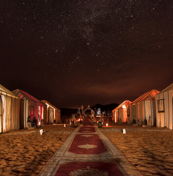 Luxury camp at the Sahara Desert