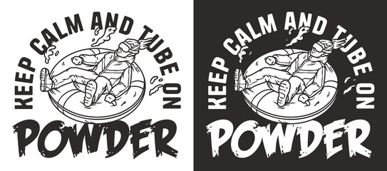 Fototapeta premium A snowboarder descends a snowy mountain. A winter extreme sport. Printable print about snowboarding