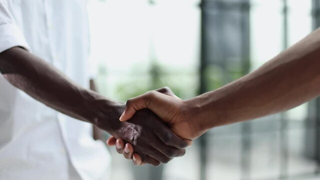 Businessman handshake for teamwork of business merger and acquisition,successful negotiate,hand shake,