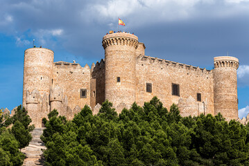 Fototapeta na wymiar closeup of the castle of belmonte