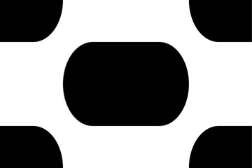 Black Vector Seamless Rounded Rectangles 1x1 Horizontal