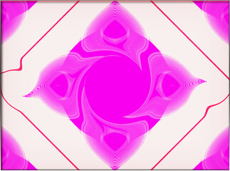 Abstract, Pink and Light Cream, Pattern and Shades, within a Border     digital art