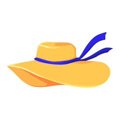 Sun Hat Cartoon Illustration