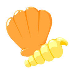 Seashells Cartoon Illustration