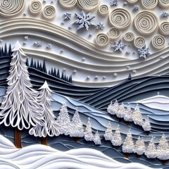 winter design art paper texsture