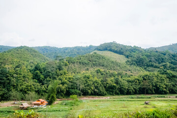 View of the nature trail on the mountain in Thailand