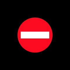 Image of road stop sign.  Stop sign symbol.  Stop icon