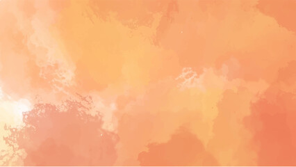 Orange watercolor background for textures backgrounds and web banners design