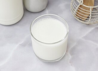Fresh milk dairy in glass