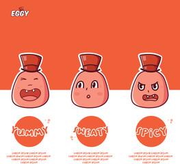 illustration vector graphic of egg character good for 
the logo mascot on food containing ingredients from eggs which has the benefit of nourishing the skin 