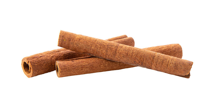 Cinnamon sticks stacked on transparent png