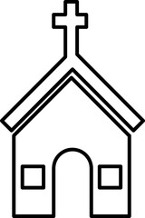  church design trendy on white background 