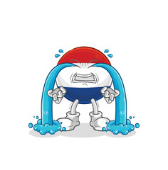Netherlands crying illustration. character vector