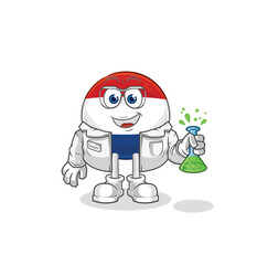 Netherlands scientist character. cartoon mascot vector