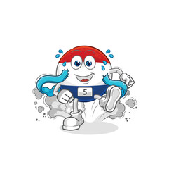 Netherlands runner character. cartoon mascot vector