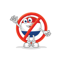say no to Netherlands mascot. cartoon vector