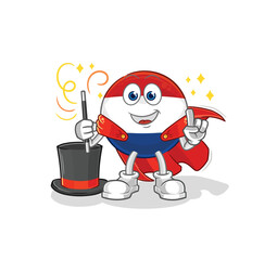 Obraz premium Netherlands magician illustration. character vector