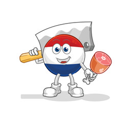 Netherlands Butcher illustration. character vector