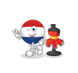 Netherlands fashion designer vector. cartoon character