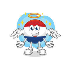 Netherlands angel with wings vector. cartoon character