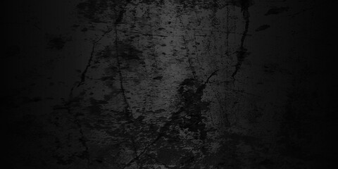 Fototapeta premium Old dirty concrete dark wall, scary dark cement background, sark scary wall background, horror cement background, Scary wall for background. dark wall halloween background concept, horror texture.