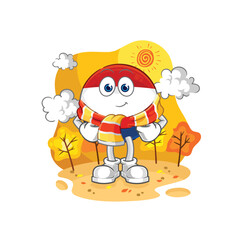 Obraz na płótnie Canvas Netherlands in the autumn. cartoon mascot vector