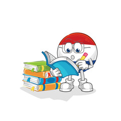 Netherlands studying mascot. cartoon vector