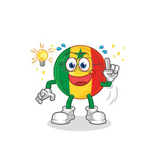 senegal got an idea cartoon. mascot vector