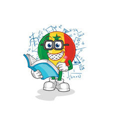senegal geek cartoon. cartoon mascot vector