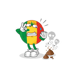 senegal with stinky waste illustration. character vector
