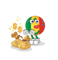 senegal refuse money illustration. character vector