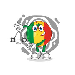 senegal hypnotizing cartoon. cartoon mascot vector