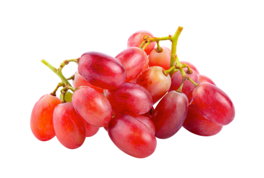 Red grapes isolated on transparent png