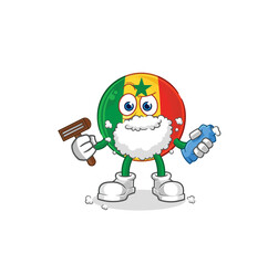 senegal shave facial hair vector. cartoon character